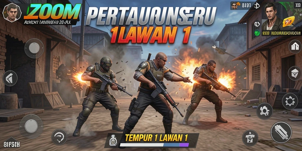 Tampilan antarmuka pertempuran J200M yang menarik dan interaktif.