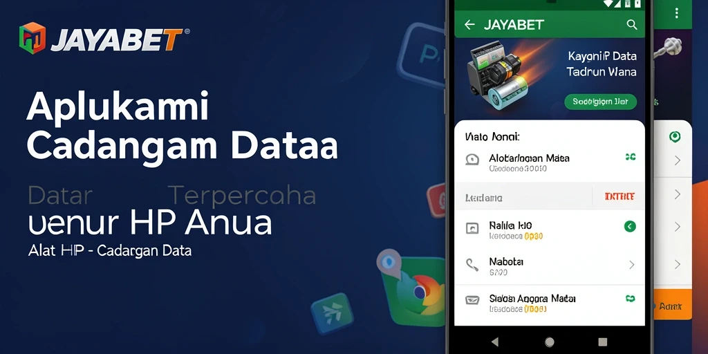 Tampilan antarmuka utama JAYABET untuk pengelolaan Cadangan Data.