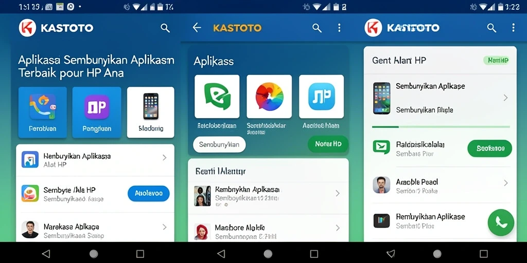 Tampilan antarmuka KASTOTO yang sederhana dan fungsional.