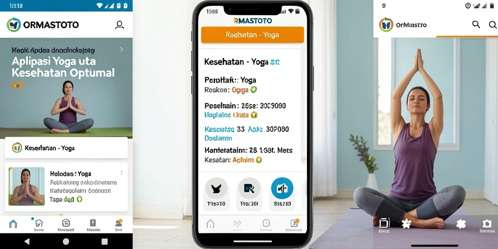 Antarmuka ORMASTOTO yang menarik untuk latihan yoga.