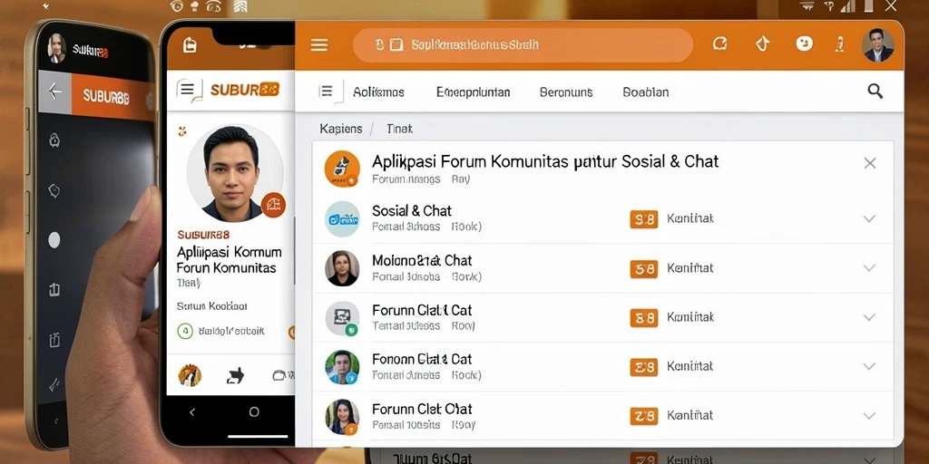 Antarmuka menarik dari aplikasi Forum Komunitas SUBUR88.